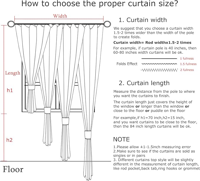 Vision Home Mocha Tan Velvet Pinch Pleated Blackout Curtains 40Wx102L Inch | 2 - Image 7