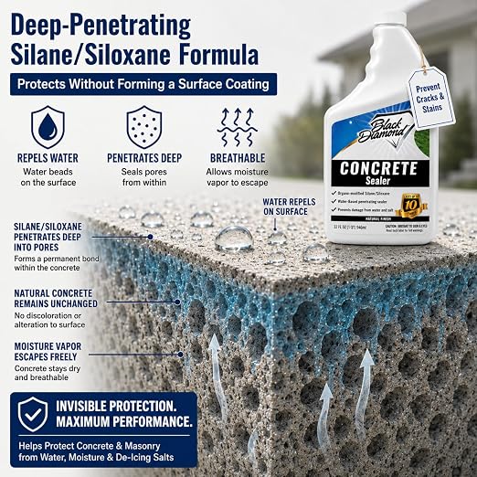 Concrete Sealer Clear Penetrating Waterproofing Spray. The Best Most Durable - Image 3