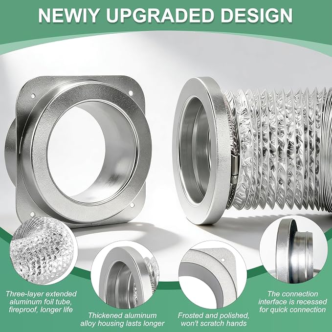 Magnetic Dryer Vent Connector Kit Airtight Seal Magnetic Dryer Vent Coupling - Image 2