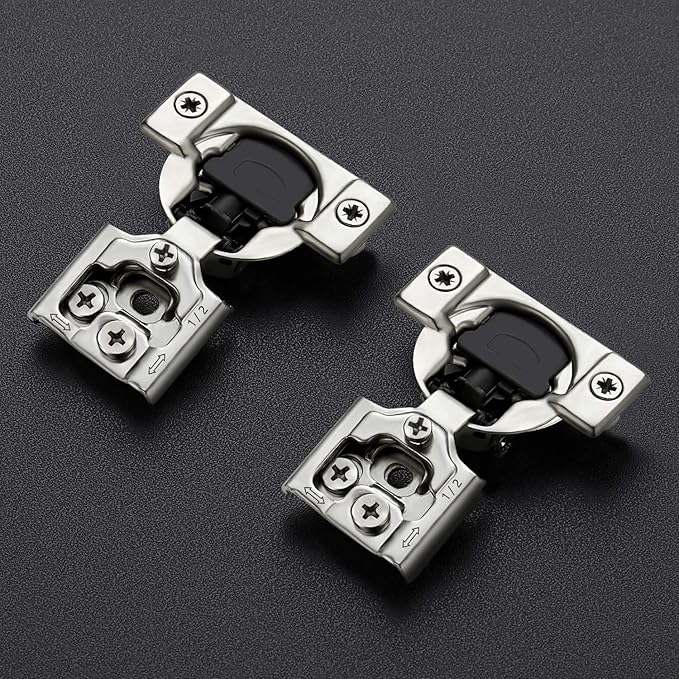 Soft Close Hinges for Kitchen Cabinet Hinges, 1/2 Inch Overlay, 60 Pack | 30 - Image 2