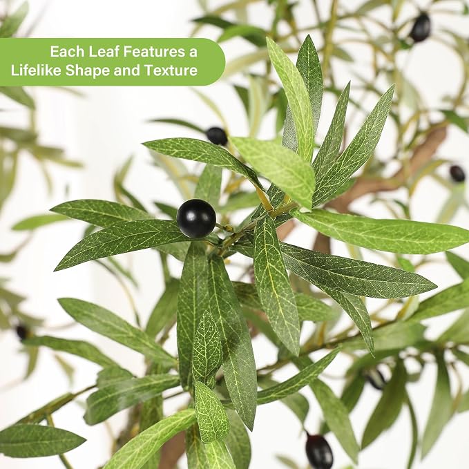 FEELEAD Faux Olive Tree 9ft - Image 2