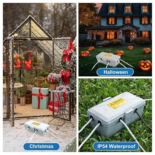 NineLeaf Grey Outdoor Electrical Box, Weatherproof Connection Box | IP54 - Image 2