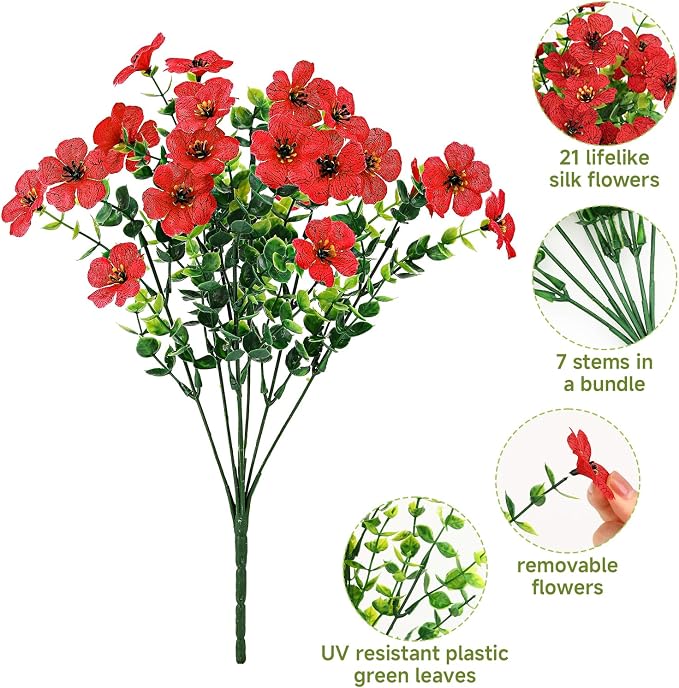 SHareconn 48 Bundles Artificial Flowers - Image 3