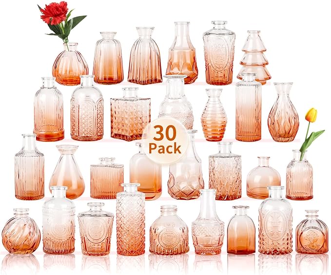 Mini Glass Bud Vases Flower Vases by earthgadgets