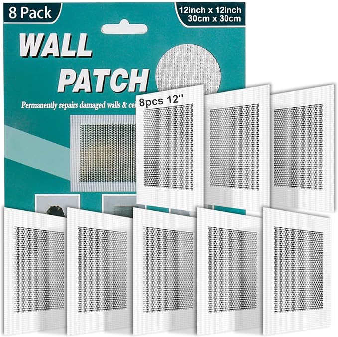 8Pcs 12 Inch Drywall Patch, Wall Repair Patches Wall Hole Repair Patch | Large by Ausvrkkit