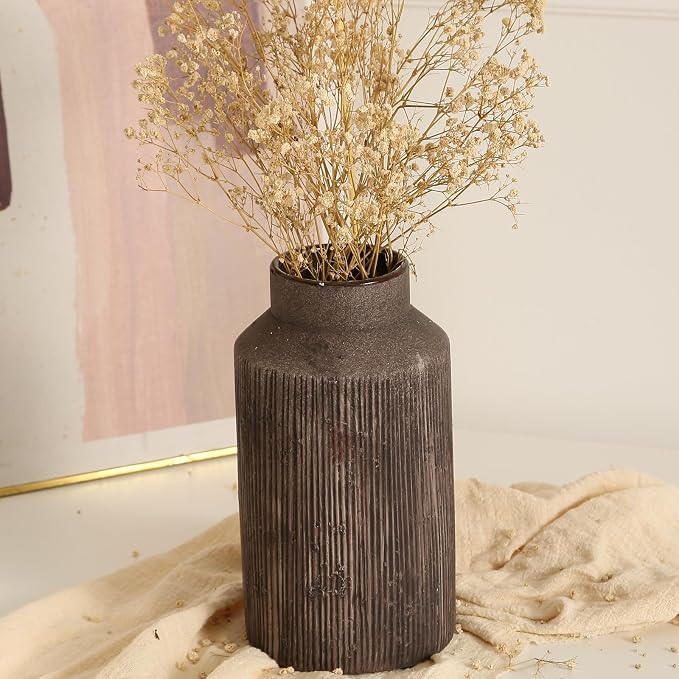 Rustic Vases for Home Decor. Ceramic Vase for Dining Table Decor. Terracotta by ZSHLXM