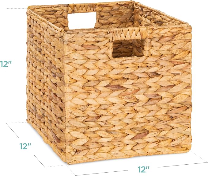 Best Choice Products 12x12in Hyacinth Baskets, Rustic Set Of 5 Multipurpose - Image 2