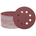 HARFINGTON 150 Pcs 5 Inch Sanding Discs 320 Grit Red Aluminum Oxide 8 Hole | by HARFINGTON