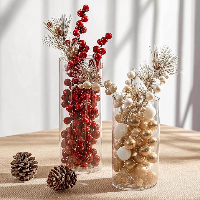 SUPMIND 12P Cylinder Vases for Table Centerpieces, 6inch Glass Flower Vases | - Image 6
