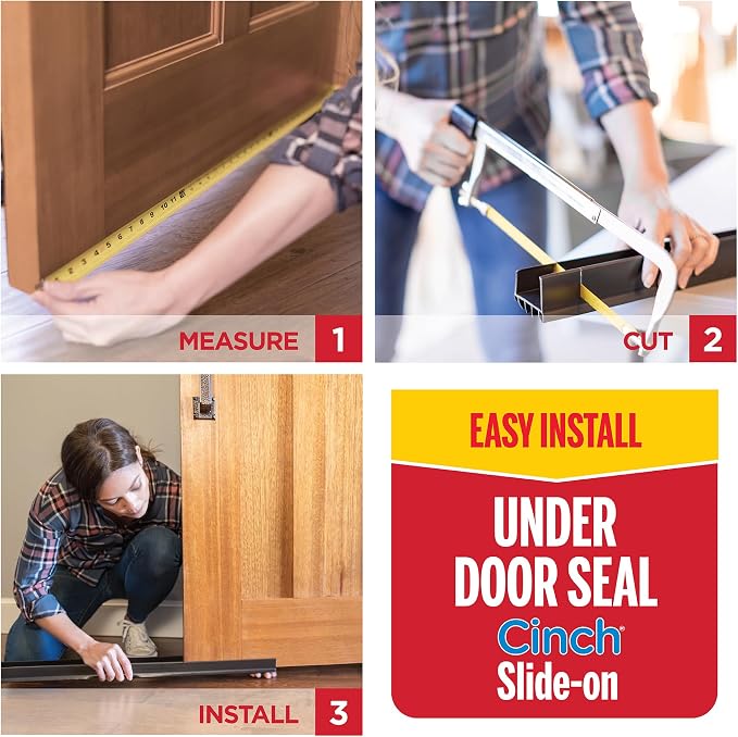 M-D Building Cinch® U-Shape Slide-On Under Door Seal - Image 6