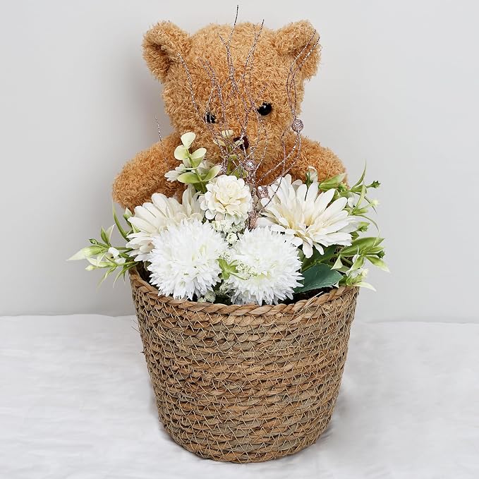 Ivory White & Rose Gold Flower Table Centerpieces, Baby Shower, Events - Image 8
