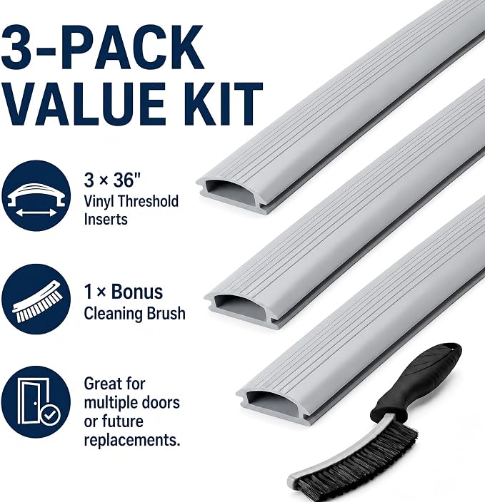 3-Pack 36 Inch Door Threshold Seal Replacement Insert, Door Threshold Strip & - Image 7