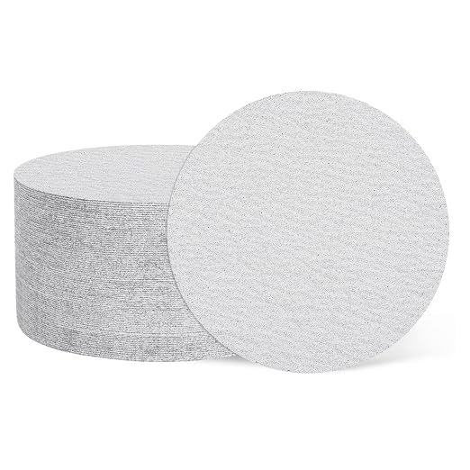 HARFINGTON 100 Pcs 6 Inch Sanding Disc 100 Grit White Aluminum Oxide | Hook and by HARFINGTON