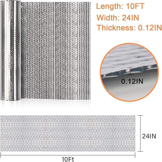 Double Reflective Insulation Roll, 23.6 in X 10 FT Window Insulation - Image 2