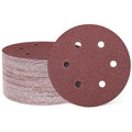 HARFINGTON 100 Pcs 6 Inch Sanding Discs 40 Grit Red Aluminum Oxide 6 Hole | by HARFINGTON