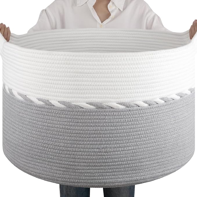 OIAHOMY 90L Extra Large Blanket Basket by MasterofSpaceOptimization
