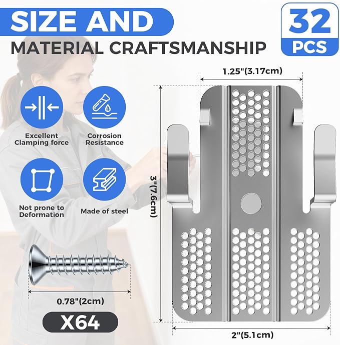 32 Pack Drywall Repair Clip, Drywall Clips Repair - Image 2