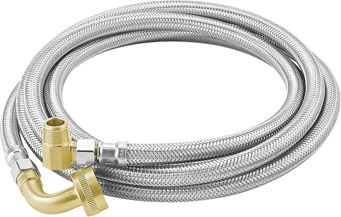 Stainless Steel Braided Dishwasher Hose, 10 FT Connector Kit - Image 8