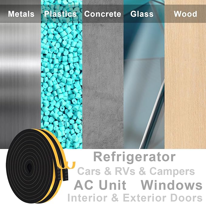 Weather Stripping for Doors, Windows & Sliding Doors 3/8x1/4In | Blocks drafts - Image 7