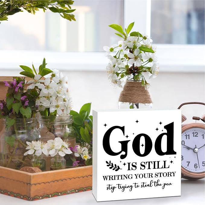 Farmhouse Decor, Christian God Home Decorations, Aesthetic Entry Way Table - Image 3