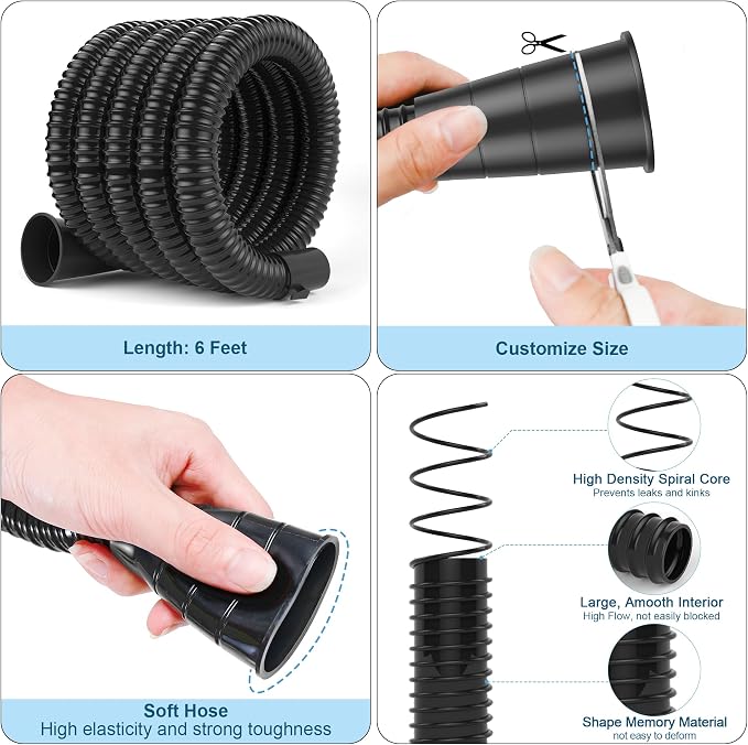 MyLifeUNIT Washing Machine Drain Hose Extension Kit, Universal Washer Drain - Image 2