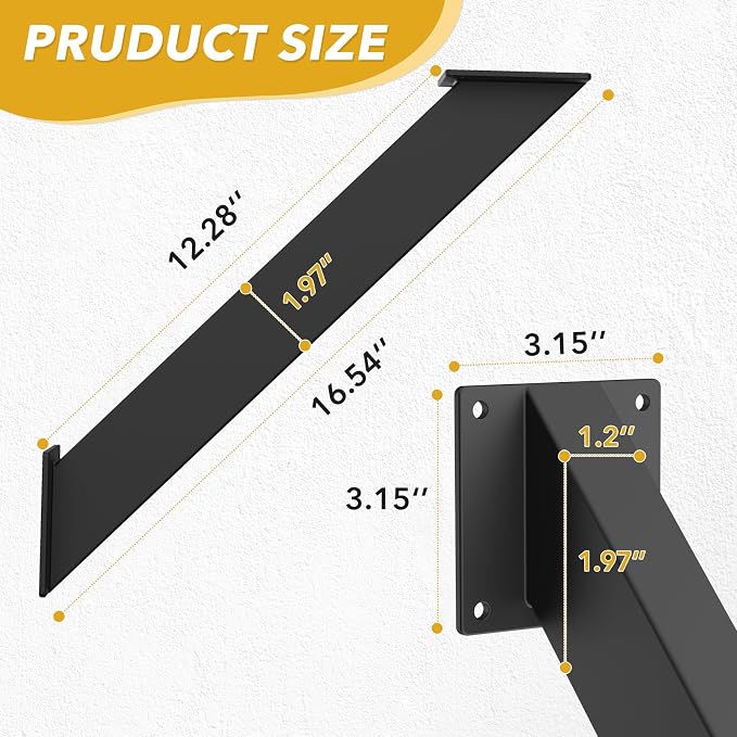 8 Pcs Pergola Brackets 4"x 4", Heavy Duty 45 Degree Angle Support Bracket - Image 5