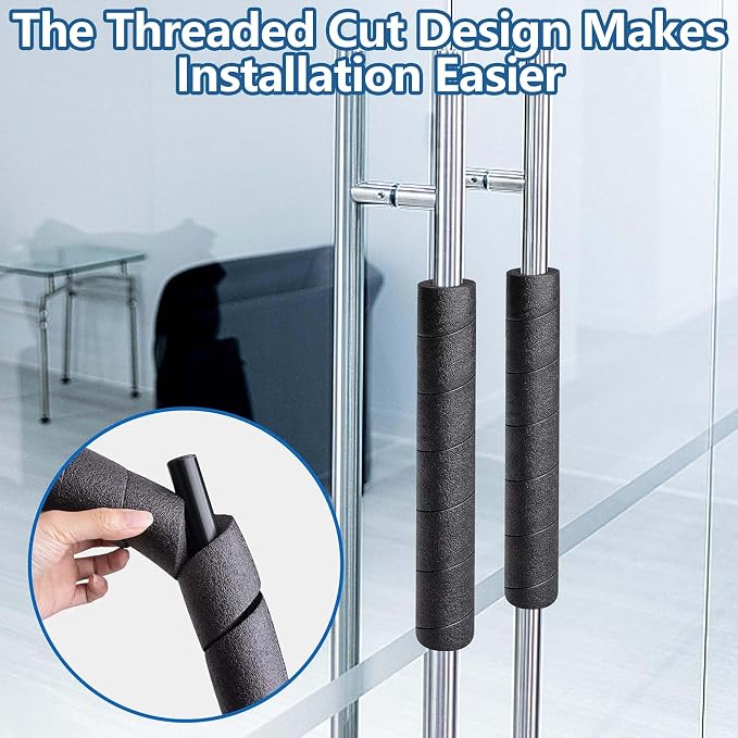 2 Pack Pipe Insulation Foam Tube, 15.7" Black Pool Noodles Foam | Multi-Purpose - Image 5