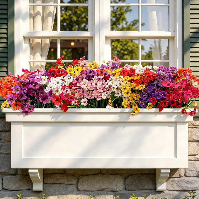 24 Bundles Artificial Flowers for Outdoors/Indoors, Fake Flowers Plants for - Image 7