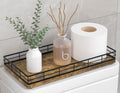 Toilet Paper Basket Organizer, Wood Toilet Tank Tray by Focusonit