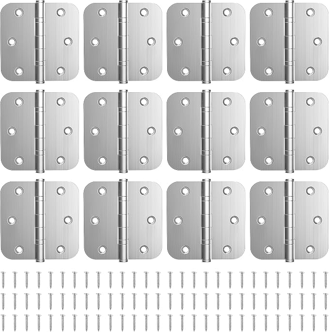 KOLET Ball Bearing Door Hinges, 3.5 Inches, Brushed Nickel, 12 Pack | 5/8" - Image 8