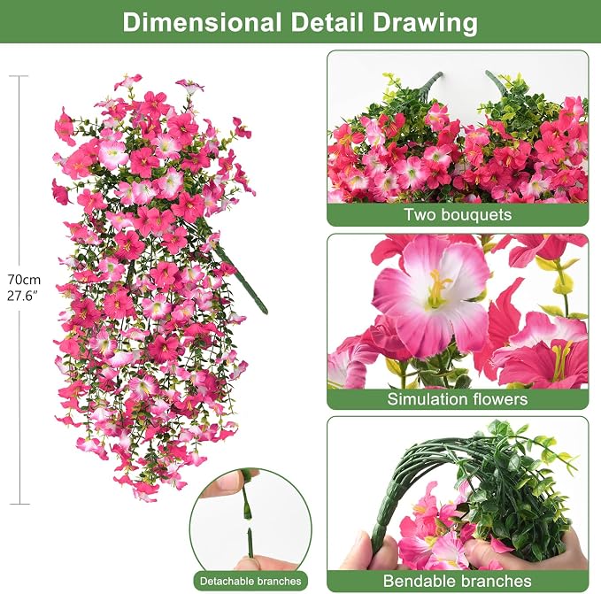 INQCMY Artificial Fake Flowers Plants - Image 2