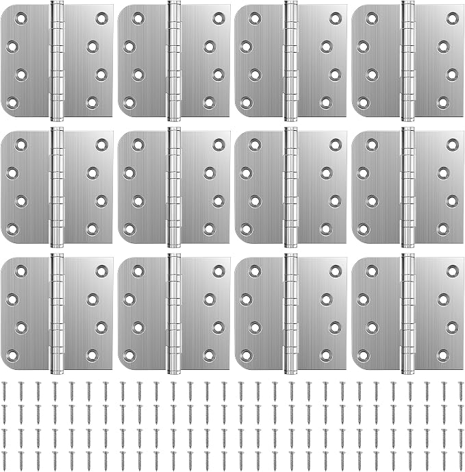 KOLET Ball Bearing Door Hinges, 4 x 4 Inches, Brushed Nickel, 12 Pack | - Image 8