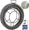 VEVOR Drain Cleaning Cable 100 FT x 3/8 Inch, Solid Core Steel Sewer Cable by VEVOR