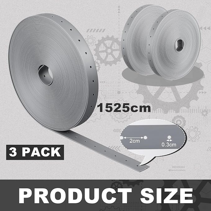 3 Roll 150 ft Plastic Hanger Strap 3/4 Inch x 50 Feet Reinforced Flexible Heavy - Image 2