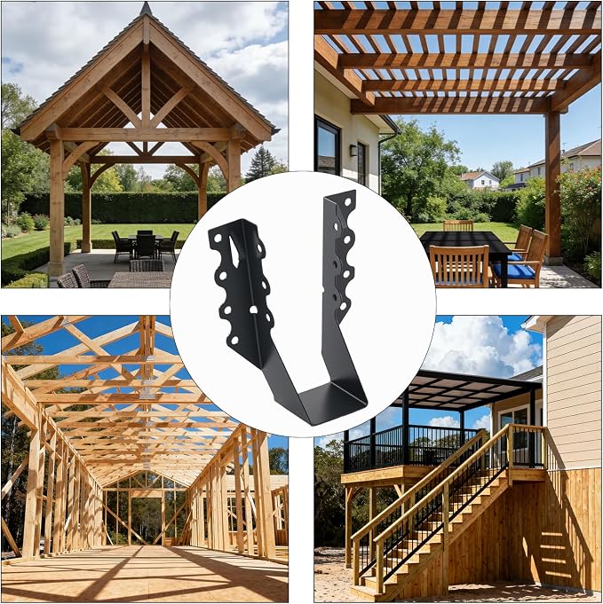 WellMade 2x6 Joist Hanger, Heavy Duty Carbon Steel Black Finish, 24 Pack Wood - Image 5