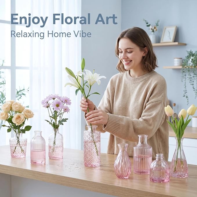 Mini Bud Vases Centerpieces for Tables, Small Flower Vases Suitable for - Image 6