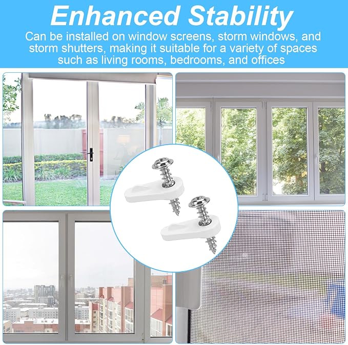 20 Pack Window Screen Clips for Window Screens Storm Door Panels | PL 7909 - Image 7