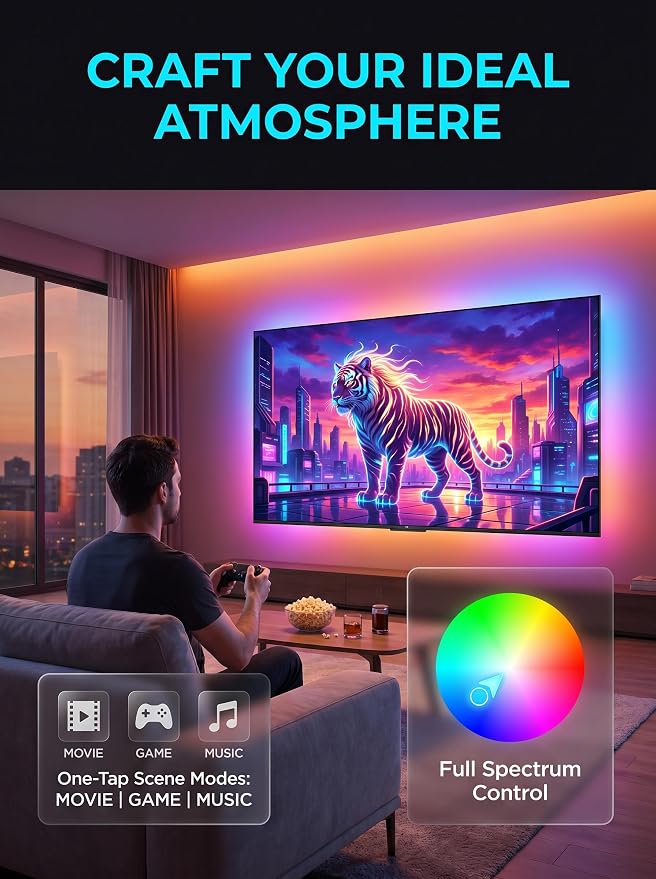 MATICOD LED Lights for TV Led Backlight, 13.1ft RGB Led Strip Lights for TV - Image 2