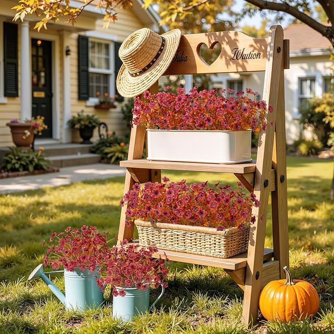 Alupssuc 48 Bundles Artificial Fall Flowers, UV Resistant Faux Mums Porch | - Image 4