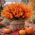 Geegoods 48 Bundles Artificial Fall Lavender Flowers Outdoor, Autumn-Orange | by GeegoodsLLC