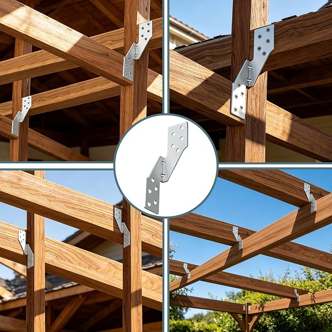 40 Pcs Right Size Galvanized Steel Hurricane Straps Tie Brackets| | Wind & - Image 8