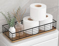 Toilet Paper Storage Basket, Narrow Bathroom Countertop Organizer by Focusonit