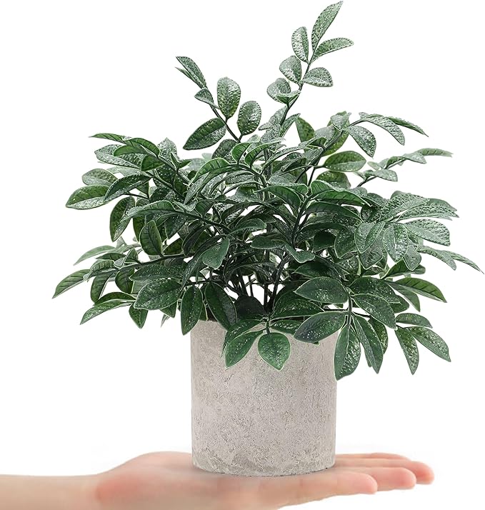 Coferset 2 Pack Small Fake Plants Herb Potted - Image 2