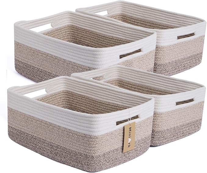 MiniArk Large Storage Baskets for Organizing, Baby Nursery, Toy Bins Box by MiniArkStorageBasketsHome