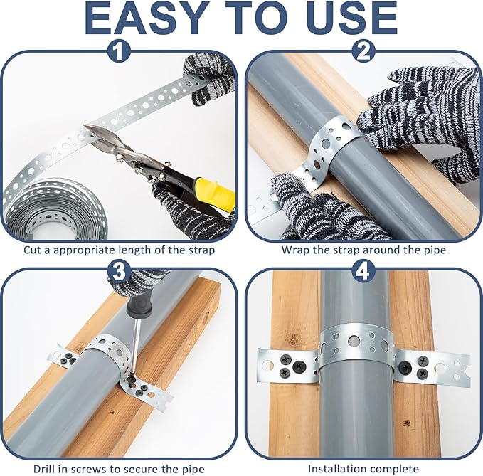 Galvanized Metal Pipe Strap 1-Inch x 33FT 0.6mm Thickness - Image 6