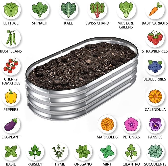 Galvanized Raised Garden Bed Outdoor - Image 5