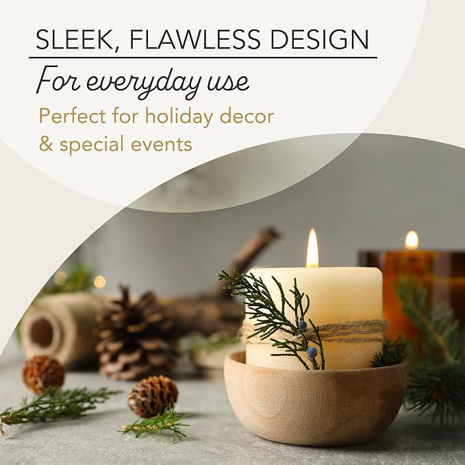 Melt Candle Ivory Pillar Candles, 3 Pack, 3 x 3 Inch | Up to 55-hour burn - Image 6
