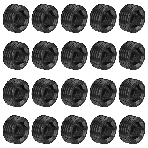 Glarks 10Pcs Carbon Steel 1/2'' NPT Male Pipe Plug Fitting by Unknown