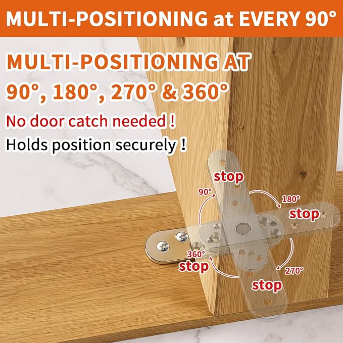 Heavy Duty Pivot Hinge Hold Open Hidden Door Hinge - Image 5