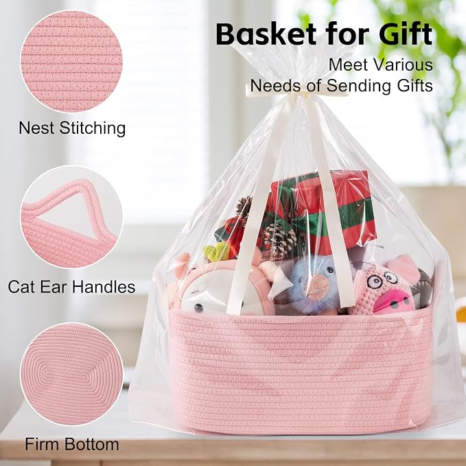 OIAHOMY 19L Woven Basket, Gift Basket Empty - Image 3
